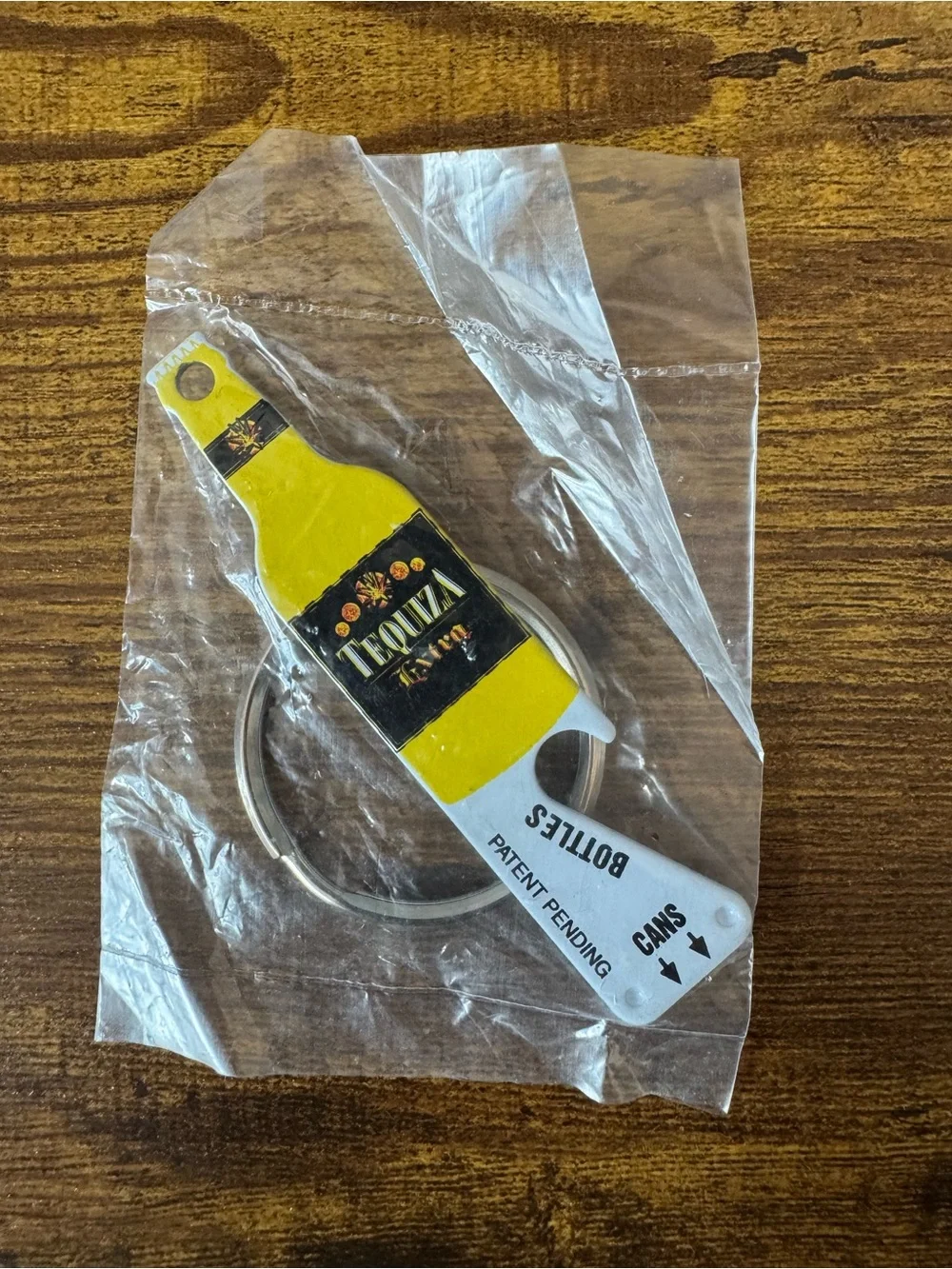 Tequiza Bottle Opener Keychain Vintage Barware Promo Sealed NOS Beer Can